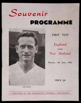 New Zealand v England (F.A. XI) international football programme played at Wellington 5th June 1961, good condition