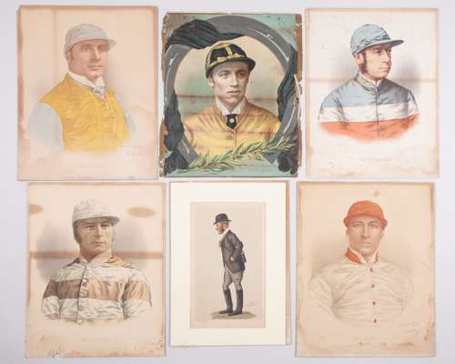 Group of 11 Victorian horse racing prints