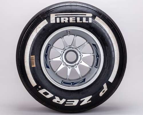 Mark Webber 2012 Red Bull Racing White Hard Compound Used Right Rear Wheel & Tyre