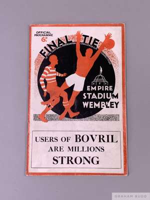 F.A. Cup final programme Manchester City v Portsmouth, played at Wembley Stadium, 28th April 1934
 24-page, signs of fold, some cover staining, rusty 