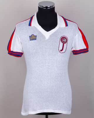 Pat Heard white No.16 England airtex Youth short-sleeved shirt