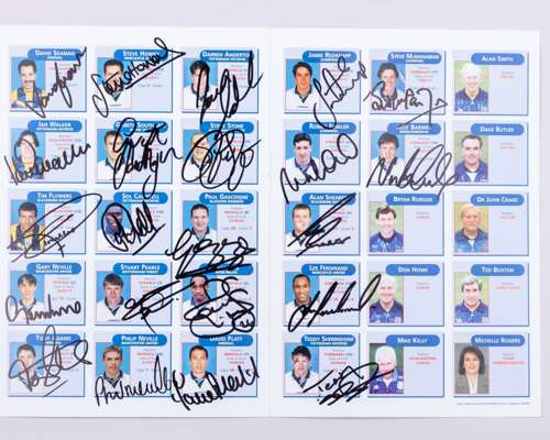 England UEFA Euro 96 autographed competition programme brochure