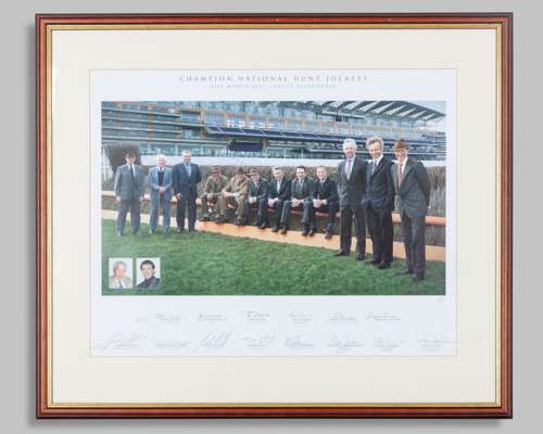 Champion National Hunt Jockeys signed framed print