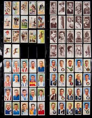 Sporting cigarette cards, mostly cricketers & footballers, but also coverage of racing, tennis, motor sport, athletics, boxing & cycling etc. 