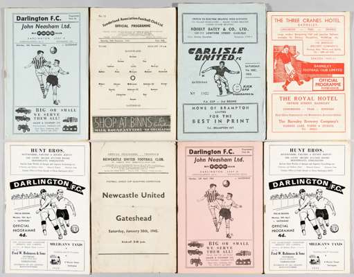 Gateshead collection includes first season Non-league 1960-61,
 including Northern Counties League (8) v Murton CW Durham C/Cup, v Barnsley FAC friend