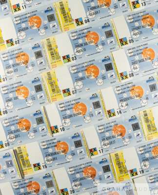 A very-near complete collection of 51 tickets from the 1998 World Cup in France