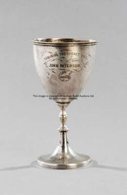 A cricket trophy awarded by Blackheath Proprietary School in 1868