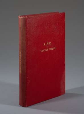 Bound volume of Arsenal home match programme, 1958-59, 
 Burnley, 26th August 1958 to Birmingham City, 4th May 1959 including Juventus, 26th November 