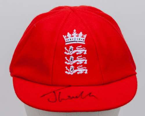 Jamie Smith red England Red For Ruth match-worn autographed cap
