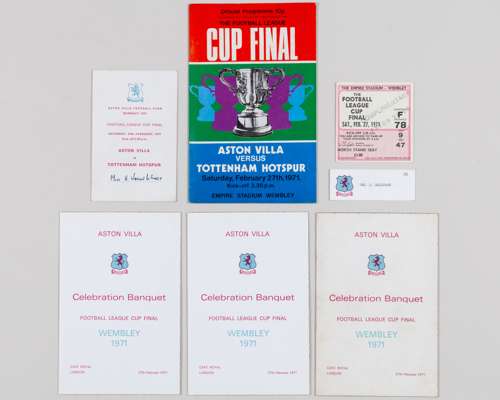 1971 League Cup Final three celebration menu cards