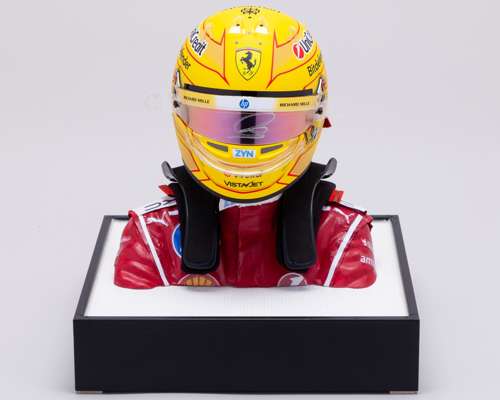 Lewis Hamilton 2026 Ferrari Signed 1:2 Scale Helmet Display