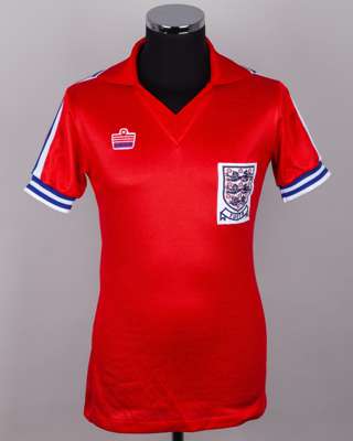 Red No.7 England Youth short-sleeved shirt, Admiral