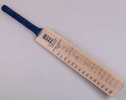 England v. Australia The Ashes 2019 autographed New Balance cricket bat