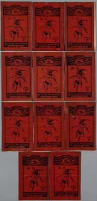 Eleven Arsenal home match programmes 1931-32 and 1932-33, 
 comprising Aston Villa, 31st October 1931, Derby County, 25th March, 1932, Newcastle Unite