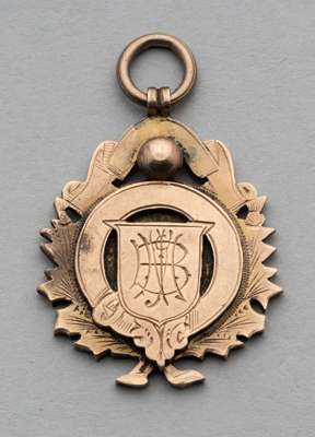 9ct gold Renfrewshire Cup winners medal awarded to James McBlane of St. Mirren FC in season 1896-97,
 fully inscribed with competition details, weight