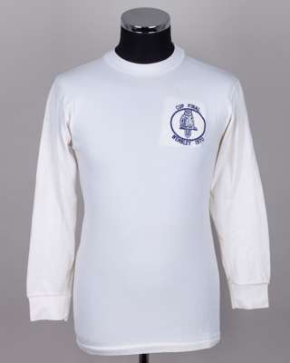 Eddie Gray white No.11 Leeds United F.A.Cup final match worn long-sleeved shirt, 1970