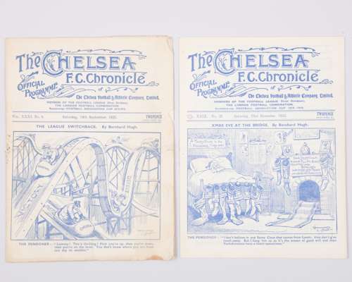Two Chelsea v. Leeds United match programmes, 1933 and 1935