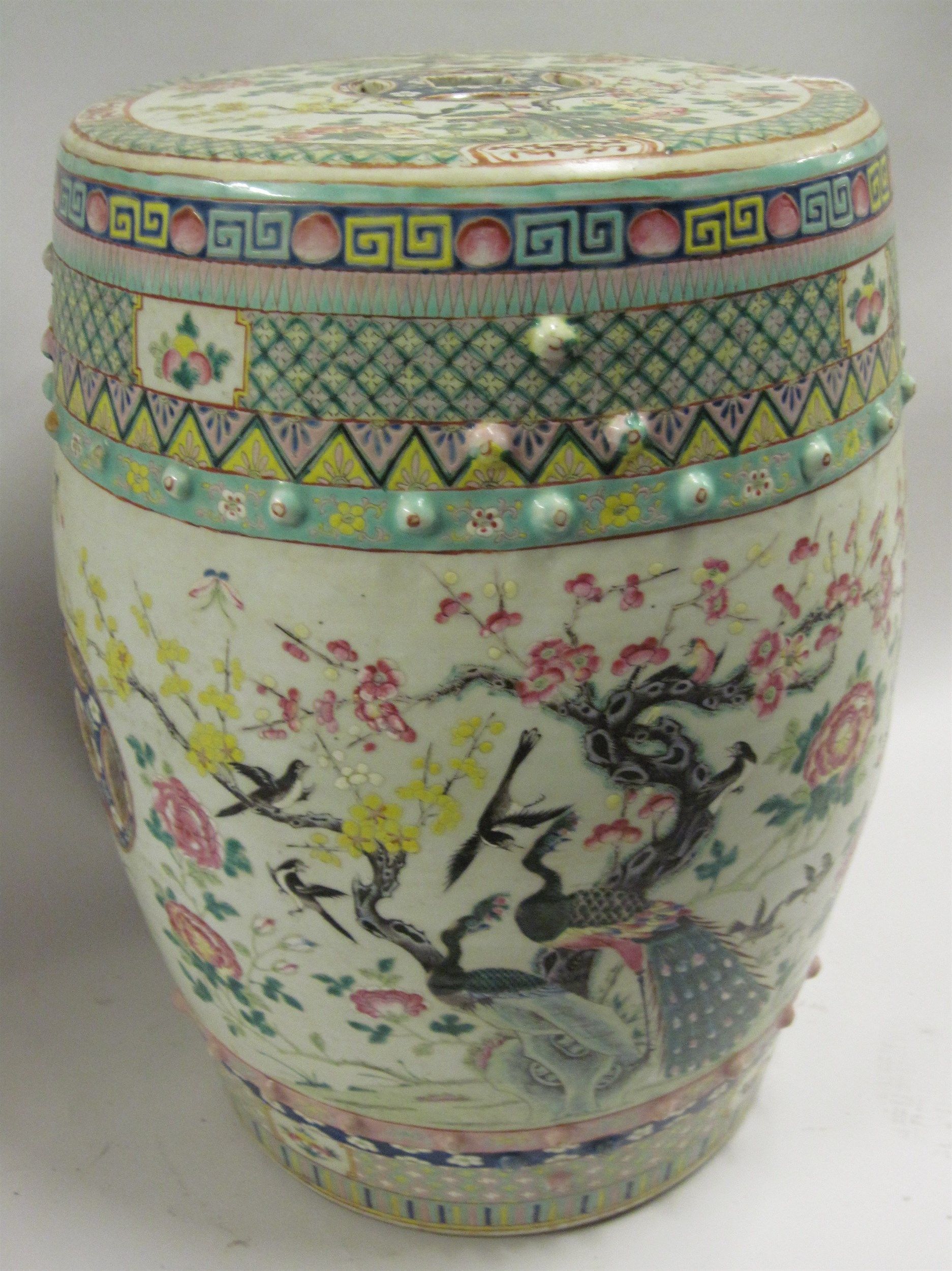 Past auction: Chinese Export famille rose porcelain garden seat 19th  century | September 12, 2010
