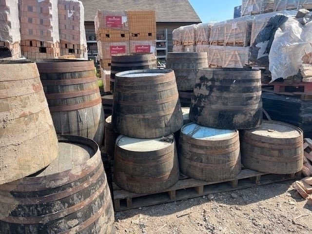 Stock Clearance of Reclamation Sleepers, Beams, Bricks, Paving, Wooden Barrels and More