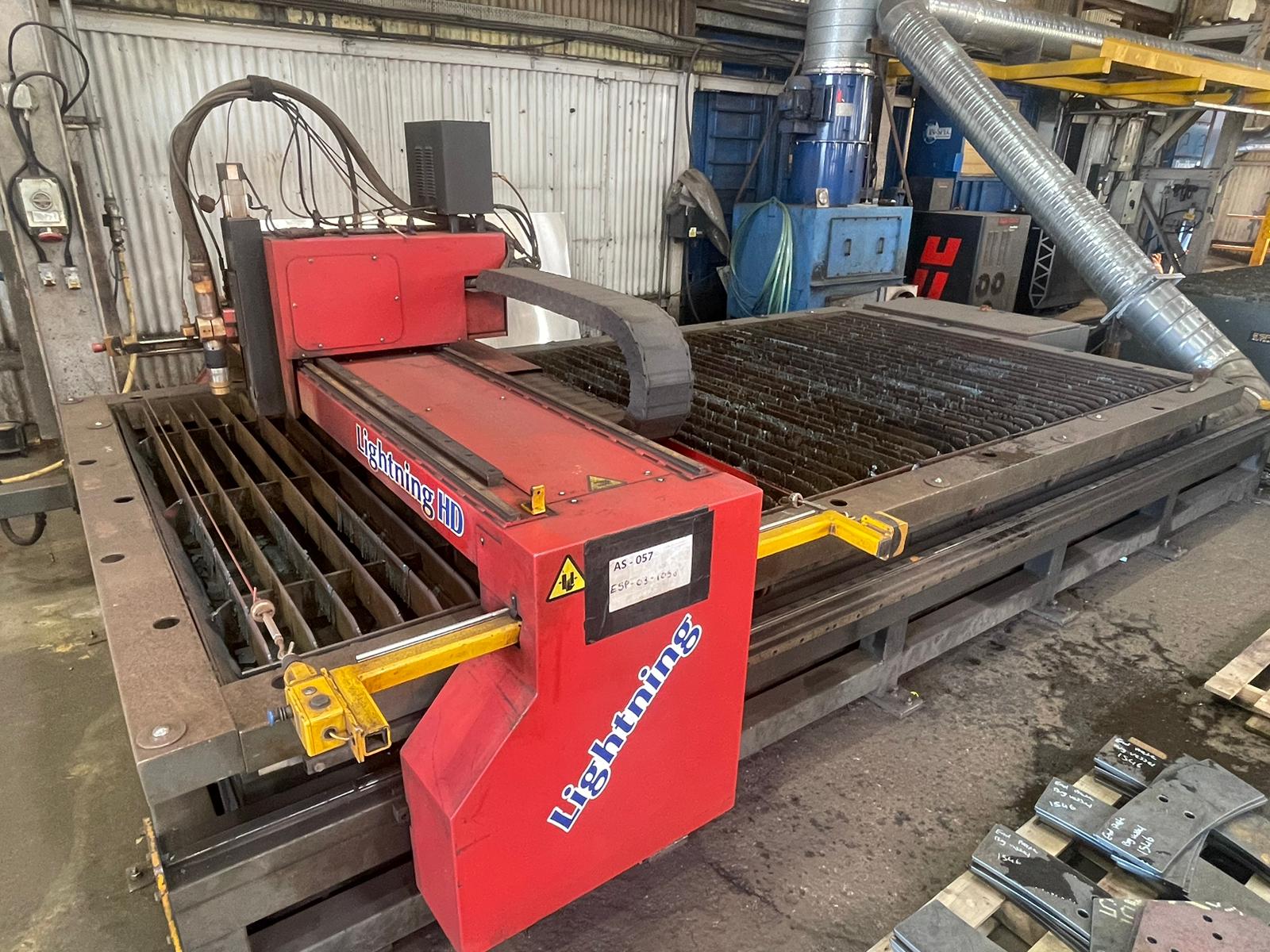 2013 Esprit Lightning HD CNC with Hypertherm Plasma Arc Cutting System & Automatic Pangborn Shotblast Machine, due to Machinery Upgrades