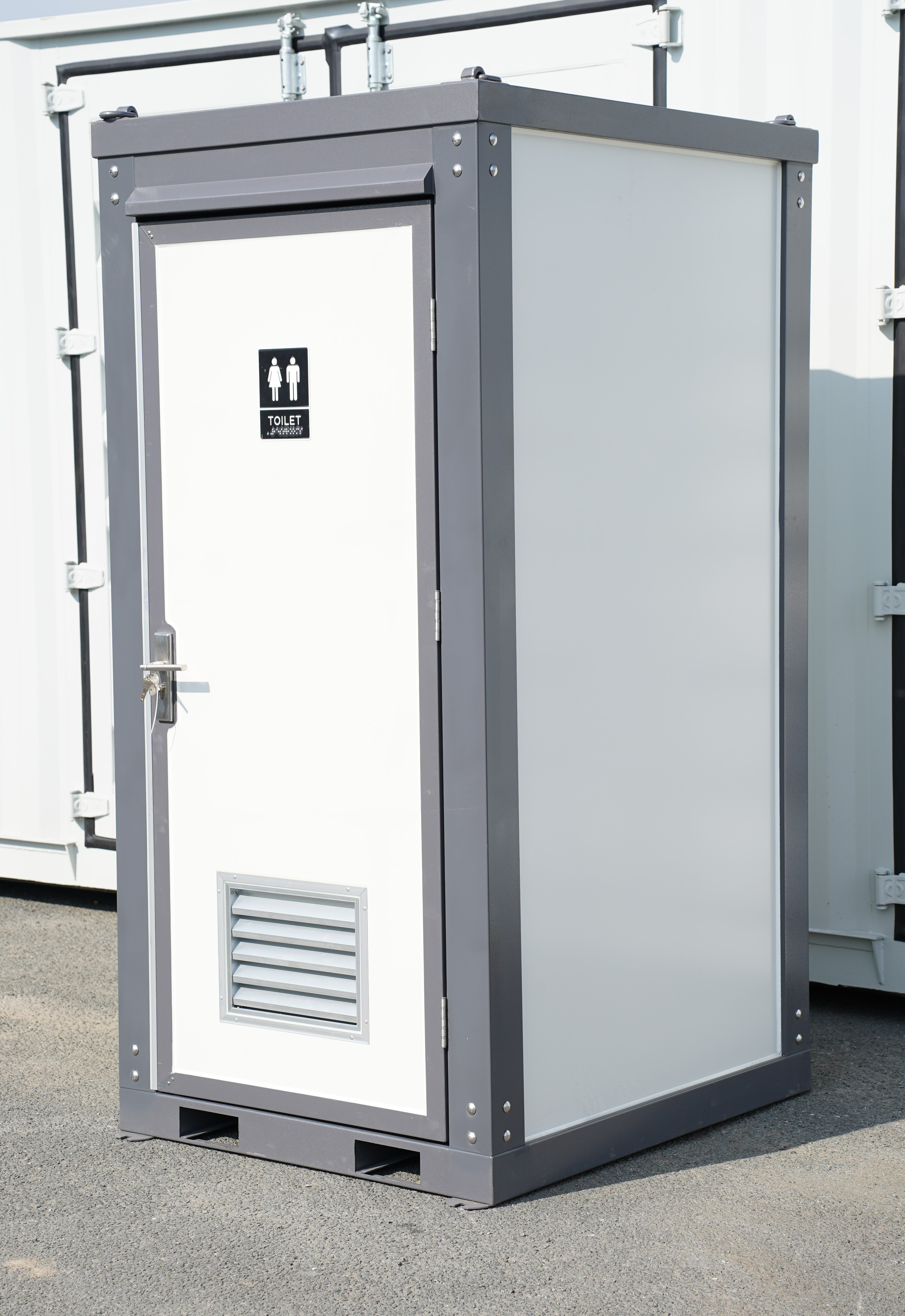 Unused Shipping Containers, Portable Toilets, Pods & more on behalf of Surveying Company