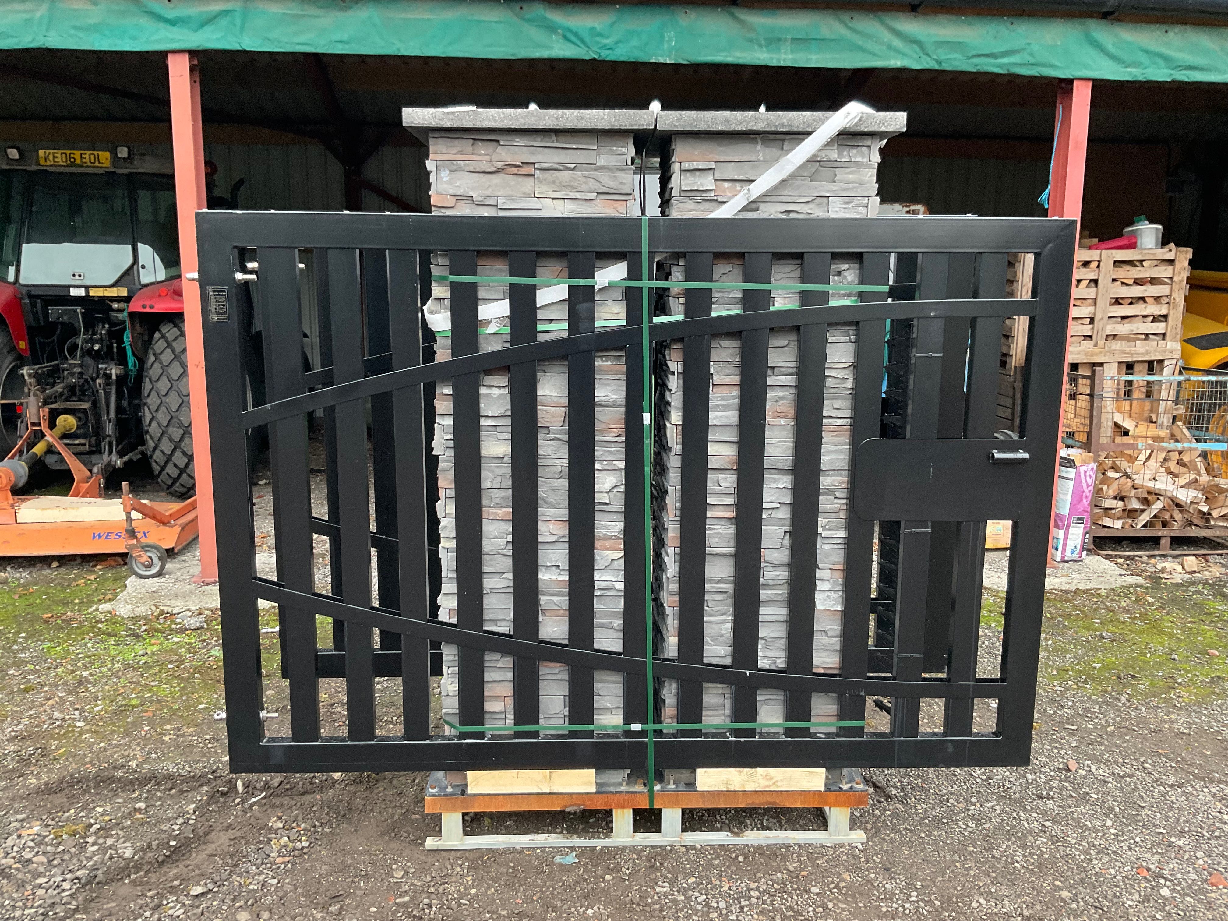Electric Sliding Gates & Stone Pillar Iron Gates, due to Stock Clearance | Subject to Vendor Approval