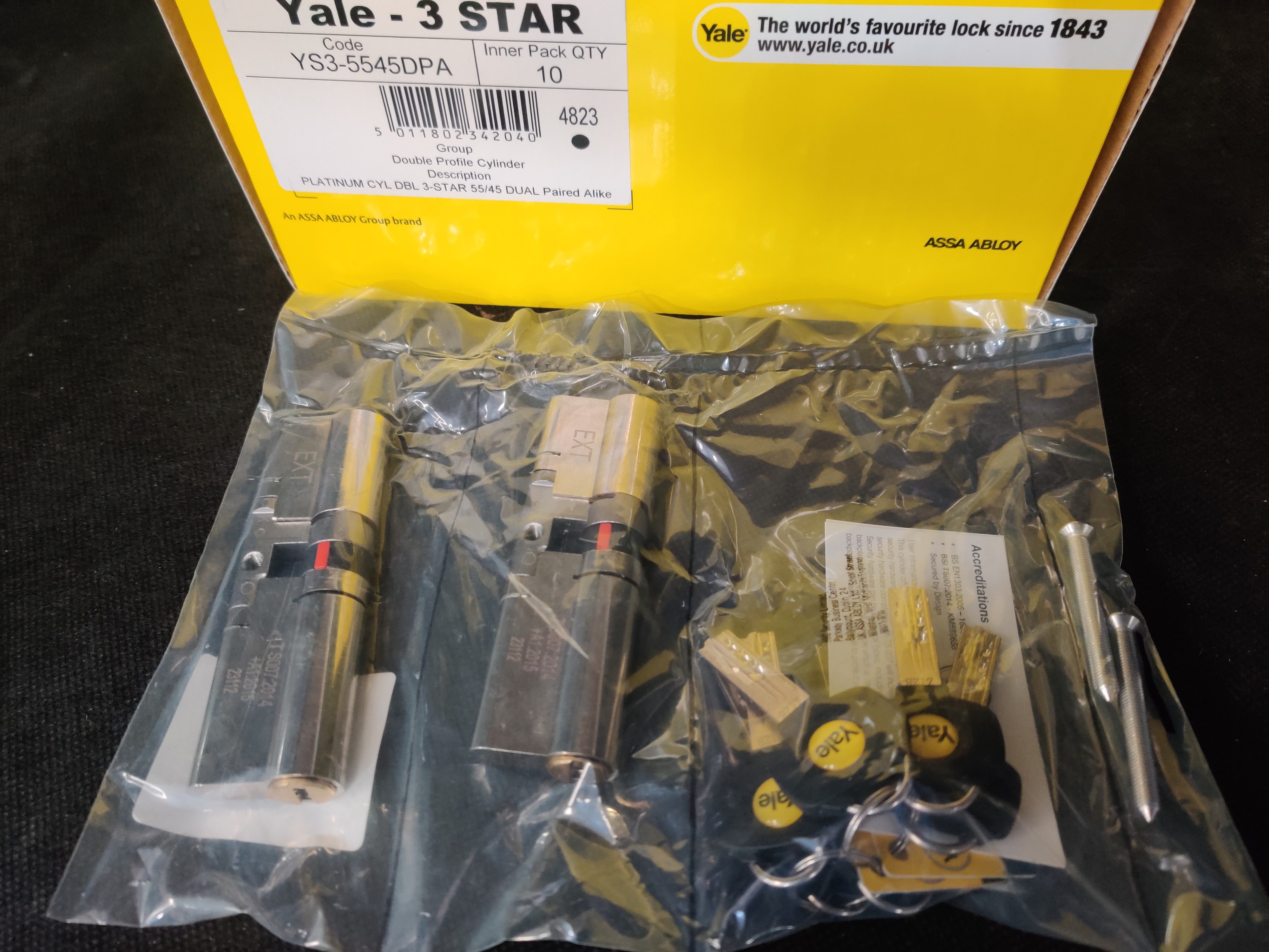 Brand New Yale Hardware & Accessories to include Double Profile Cylinders, Sparta Non Locking Handles, Smart Delivery Box Safes & Smart Home CCTV Kits | No Reserve | Shipping Available