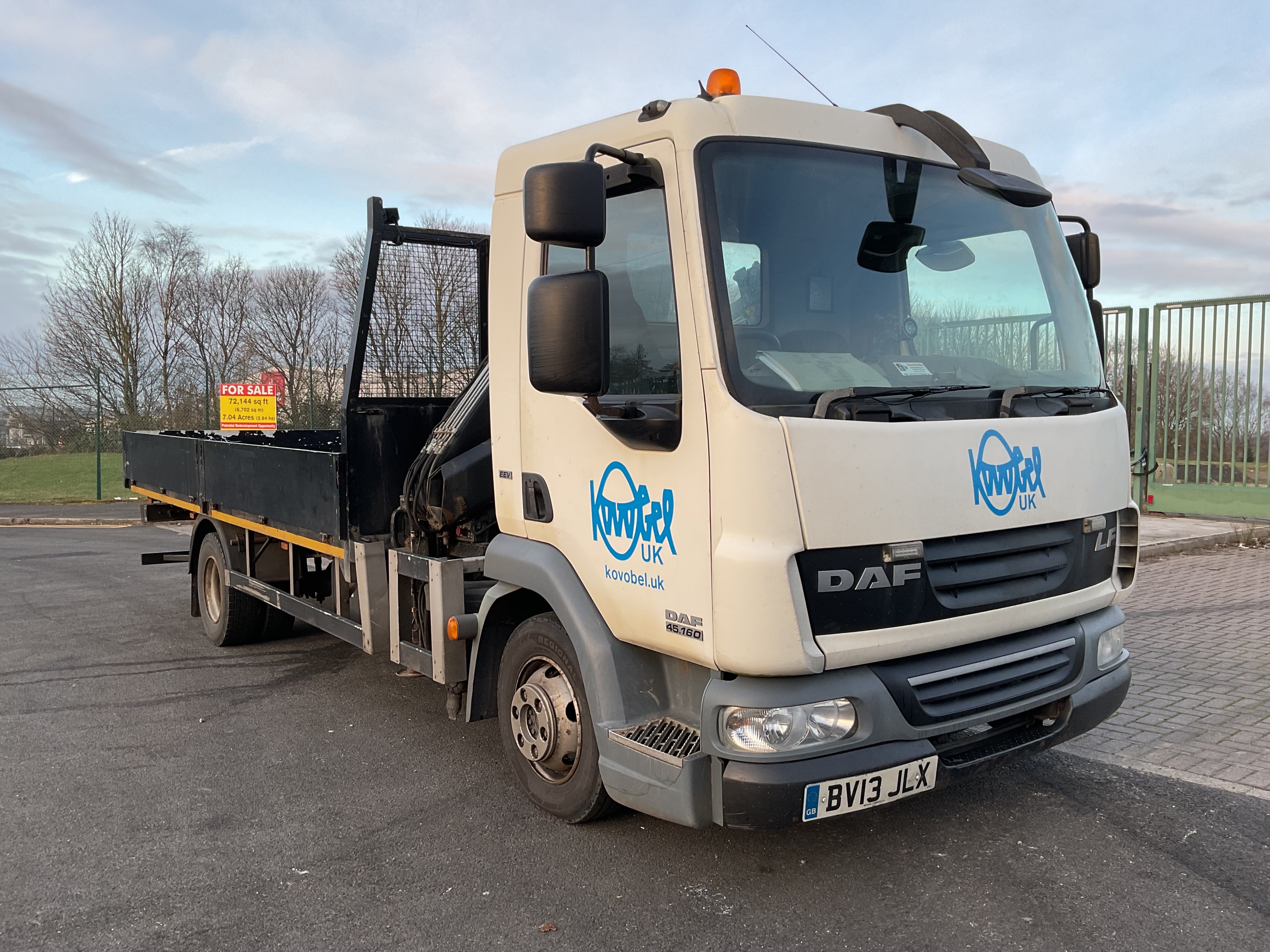 2013 DAF LF 45.160 17 Foot Dropside Lorry with Front Mounted Hiab XS 065 Crane on behalf of Finance Company