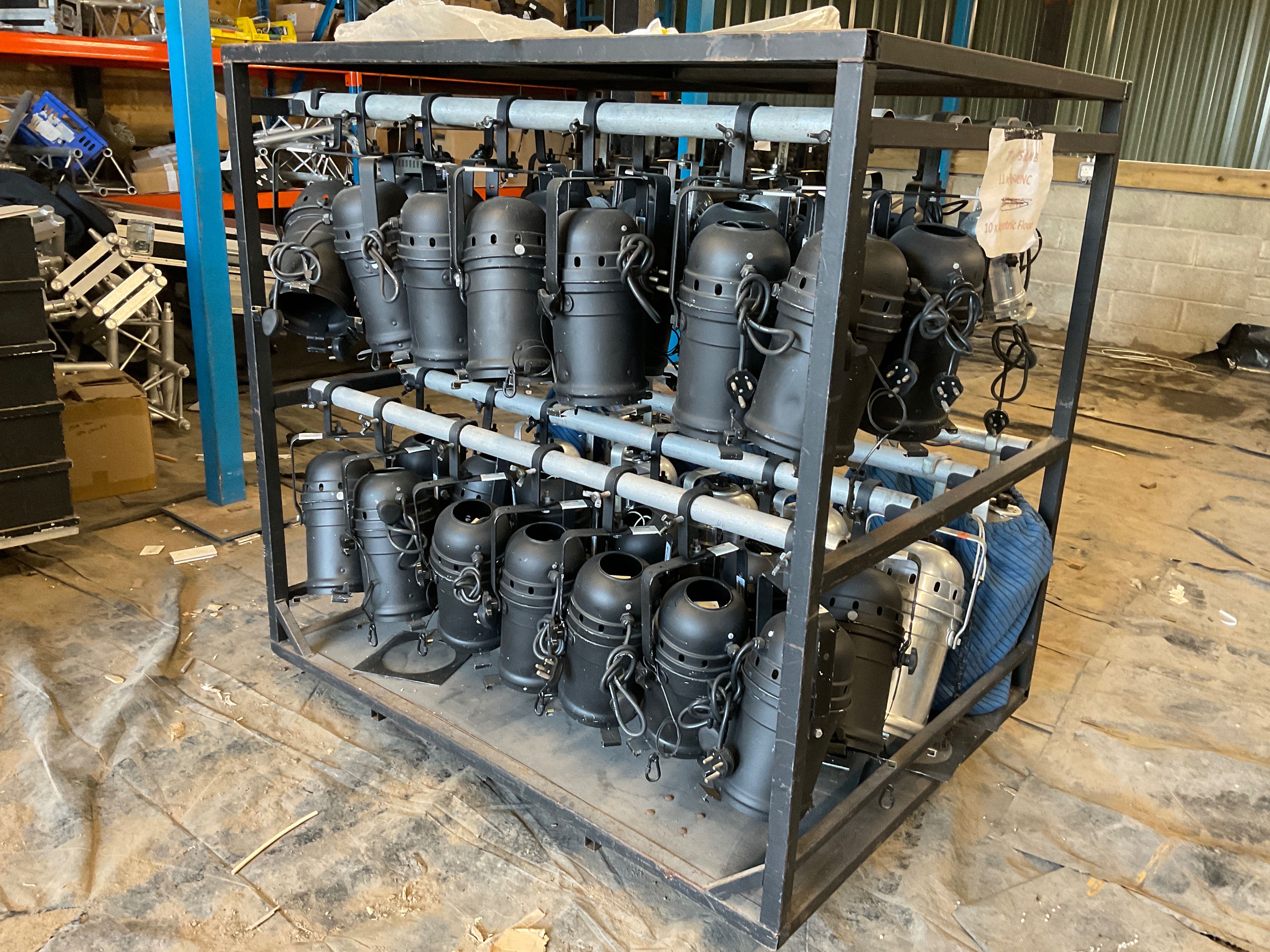 Audio Visual & Stage Lighting Equipment to include LED Force 7 RGBW Lights, LED Floodlights, Reggiani Torpedo Spots, Dimmer Packs & more, due to Business Restructure | Subject to Vendor Approval