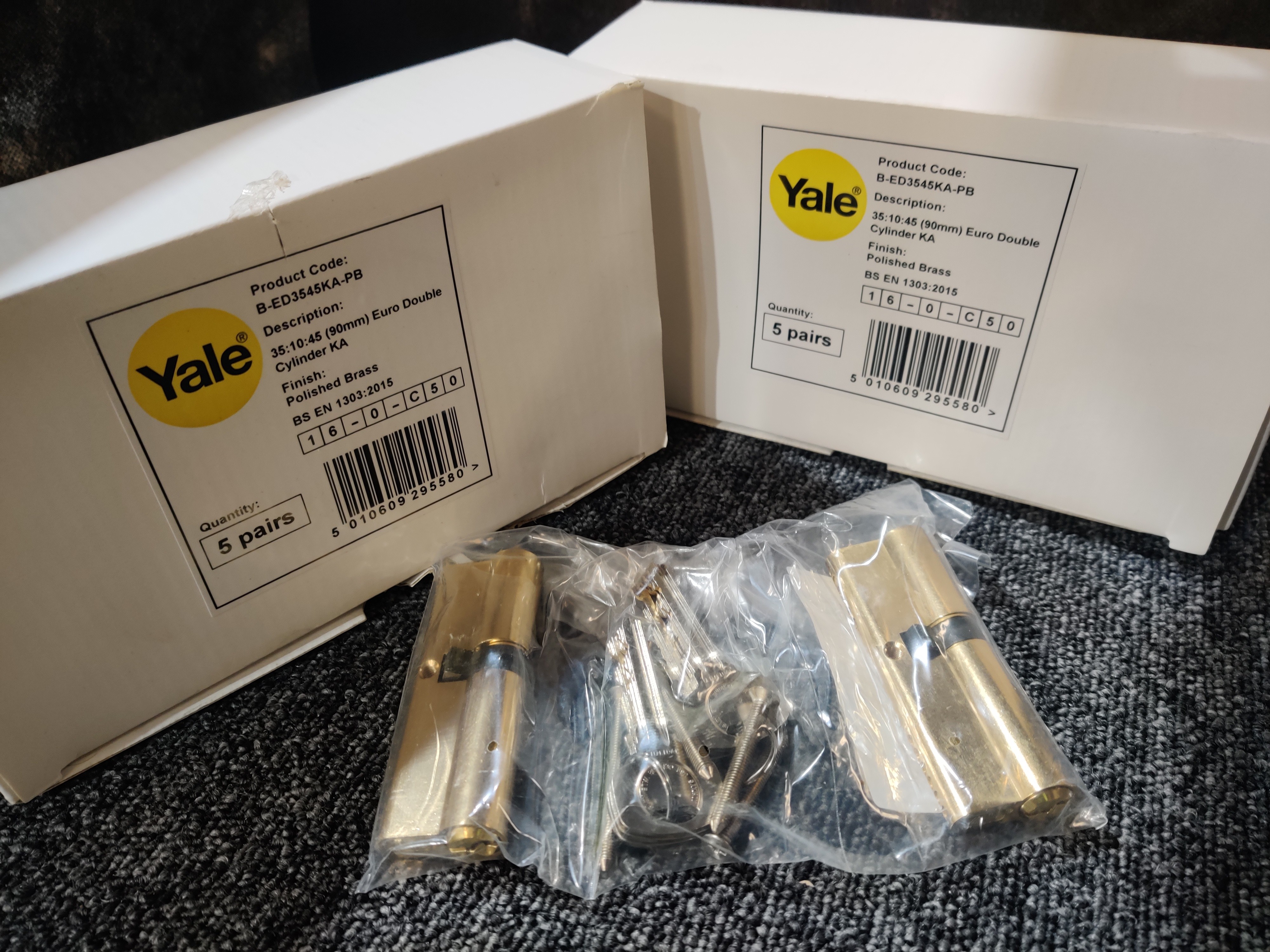 High Quality Brand New Yale Hardware & Accessories to include Single & Double Cylinders, Euro Turn Locks, Brass Padlocks & more | No Reserve | Shipping Available