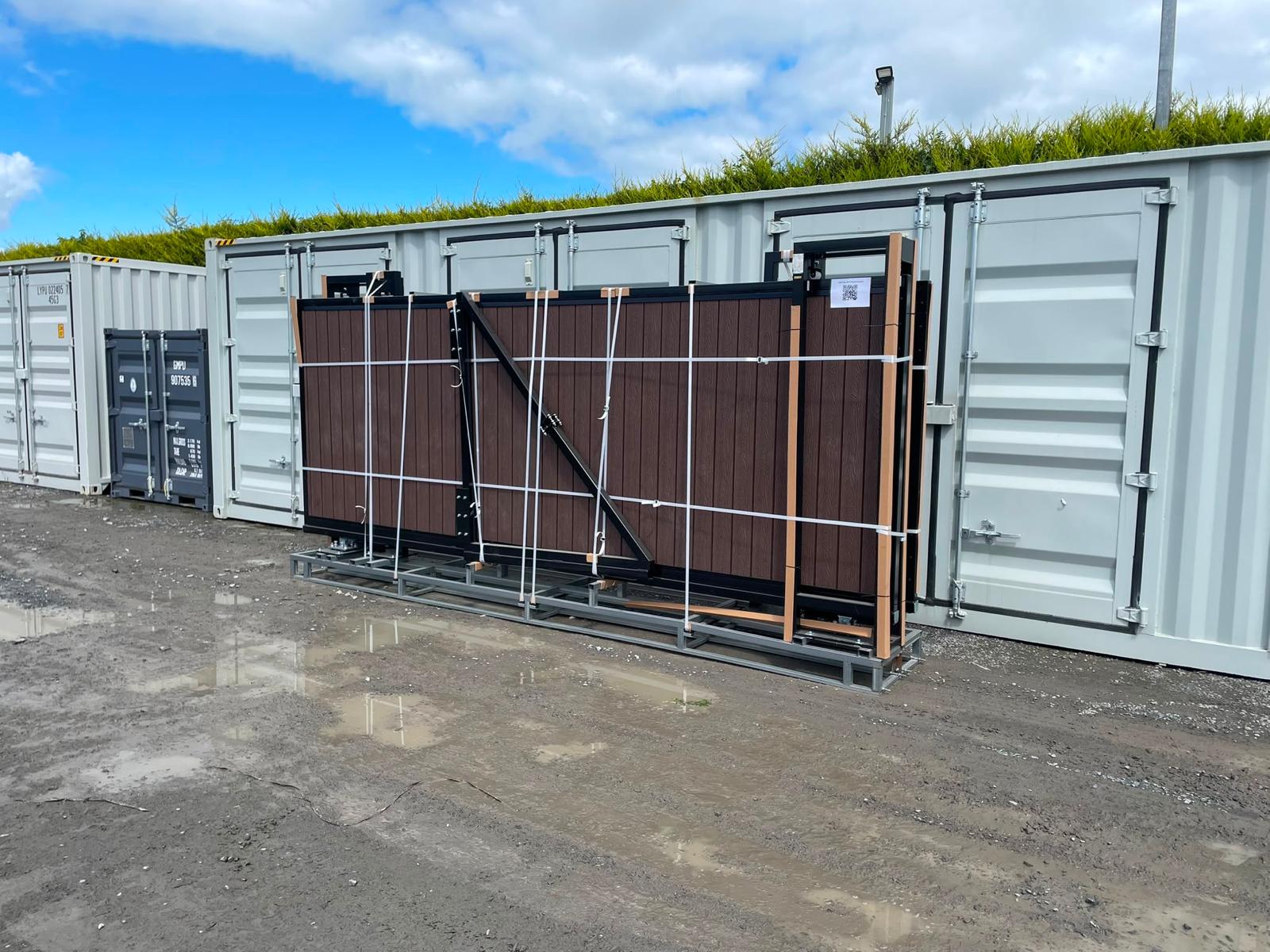 Unused 19ft Wooden Clad Houses, 40ft High Cube Container, 20ft-16ft Electric Sliding Gates, 14ft Bi-Parting Gates, 13ft Garden Room, Wooden Clad Toilet & more | Loading & Shipping Available | Subject to Vendor Approval