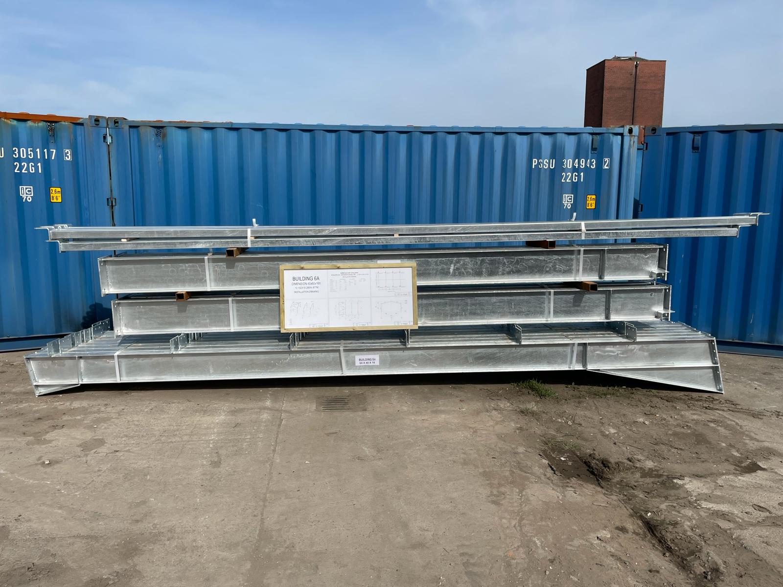Unused 2024 Galvanised Steel & Painted Steel Buildings in Various Sizes & Forklift Trucks, due to Business Restructure | Loading Available
