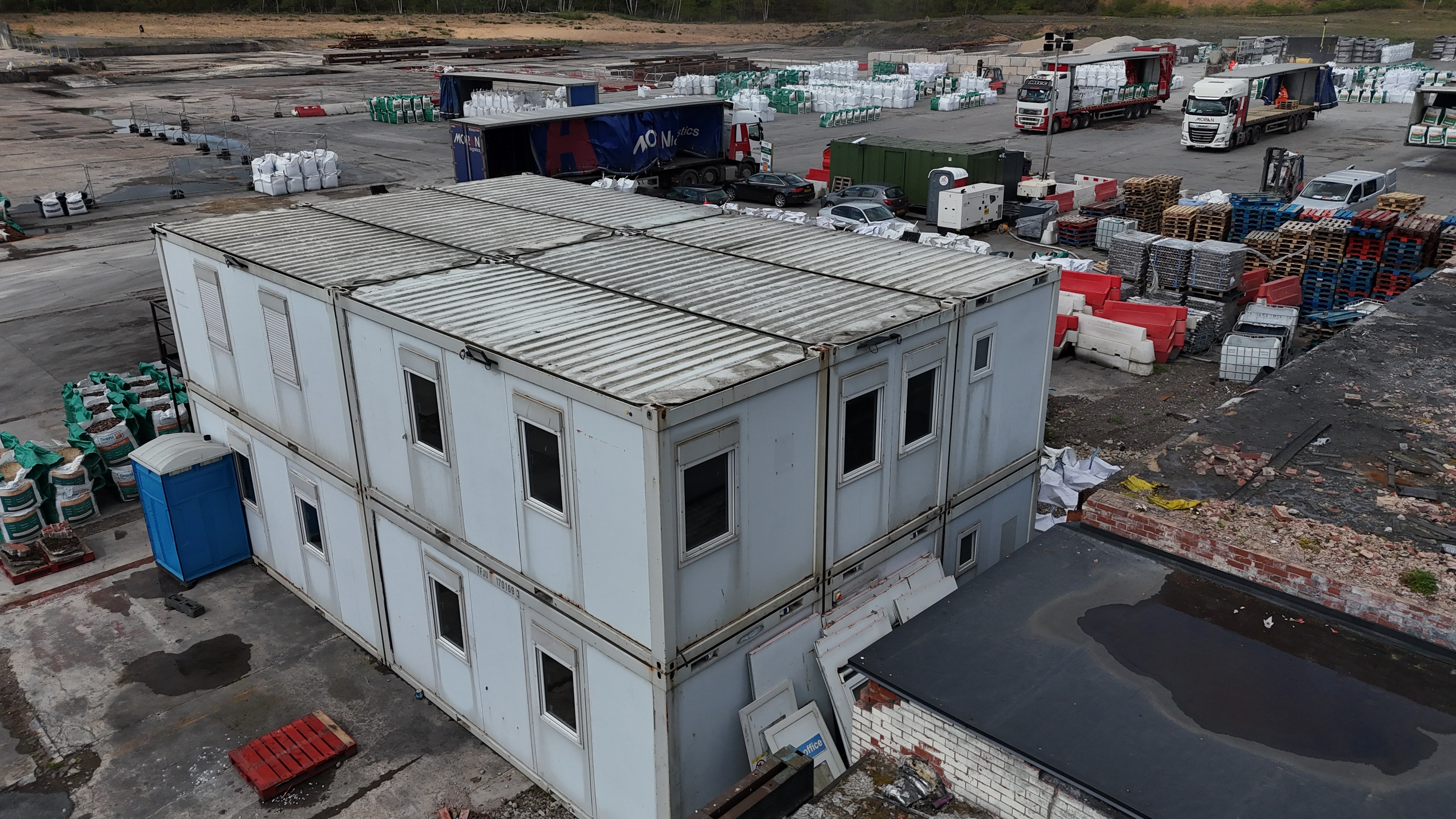 6 on 6 Modular Building consisting of TF Jackson 20ft x 8ft x 9ft High Bays, due to Business Relocation